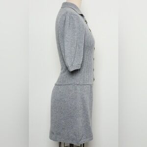 Short-sleeve Collared Knit Dress 100%Cashmere [NEW]